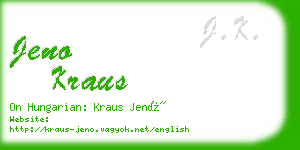 jeno kraus business card